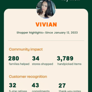 3 years Instacart Account