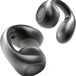 King Lucky Clip-On Earbuds,Comfort Air Cushion Open Ear Earbuds Wireless Bluetooth 5.4 Multipoint, Open Ear Headphones with Mic,Anti-Mistouch,45H Playtime,IP56 Waterproof for Sports,Small Ears&Sleep